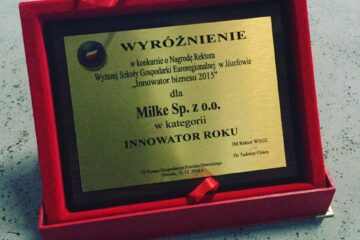 Wręczenie wyróżnienia dla MILKE - Innowator Roku 2015