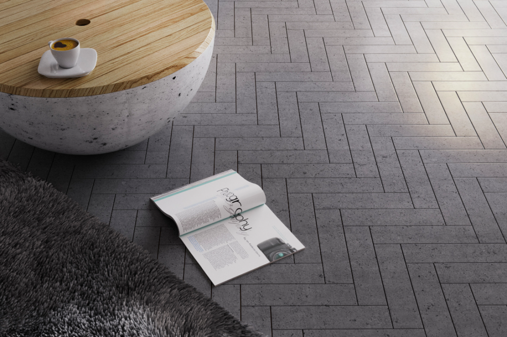 PLANK P - linia TEKT Concrete - MILKE - wizualizacja